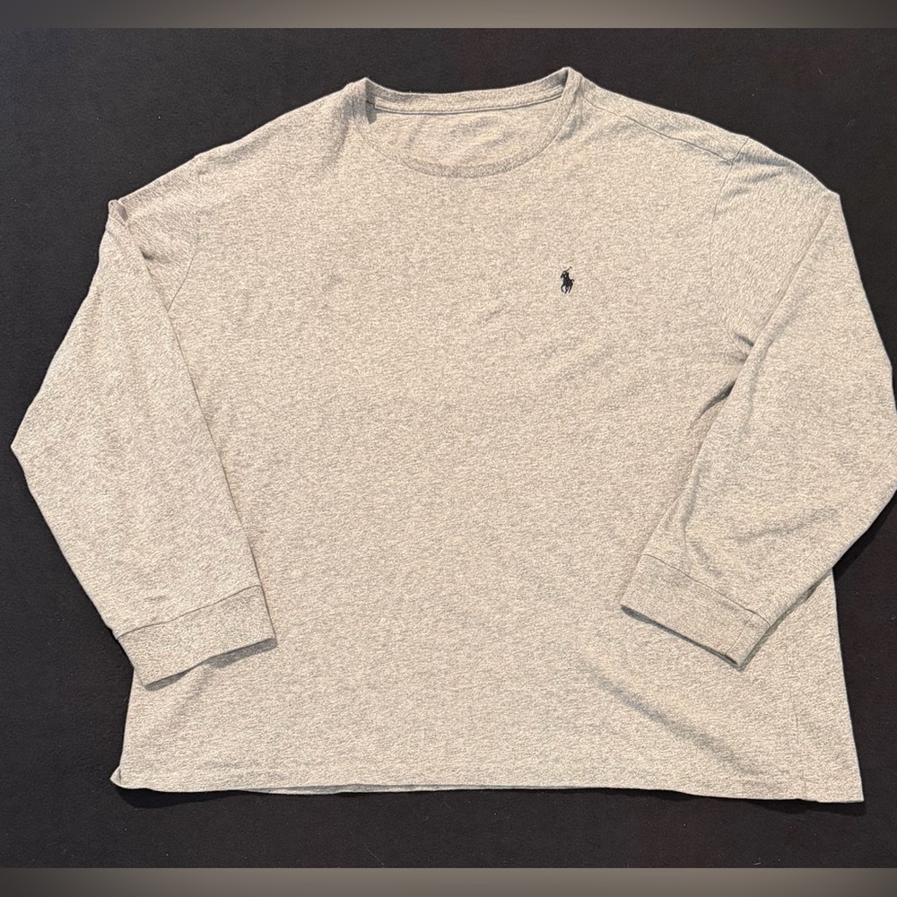 Polo Ralph Lauren Men’s‎ T-shirt Long Sleeve Heather Gray Cotton Size XL